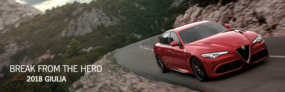 Exterior of the 2018 Alfa Romeo Giulia at Crown Alfa Romeo of Dublin near Columbus, OH
