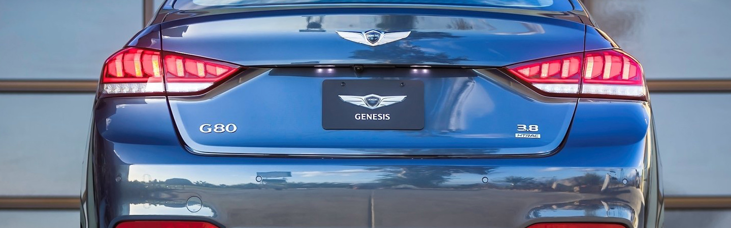Rear profile view of the Genesis G80