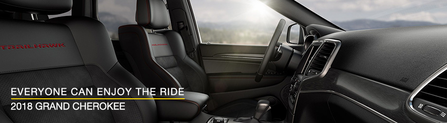 Safety features and interior of the 2018 Jeep Grand Cherokee - available at Crown Chrysler Dodge Jeep Ram of Dublin near Delaware and Dublin, OH