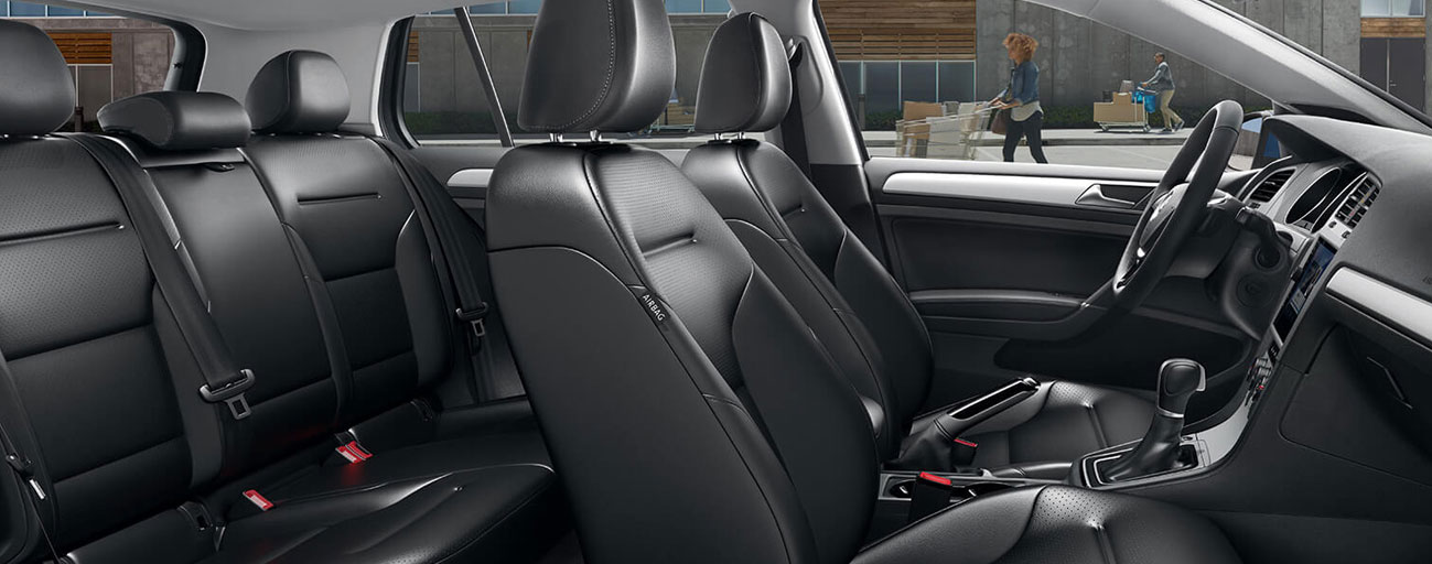 Safety features and interior of the 2018 Volkswagen Golf - available at our Volkswagen dealership near Washington, DC.