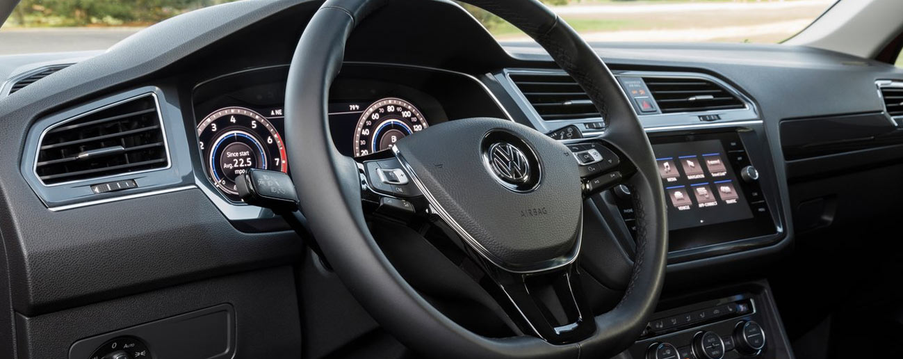 Safety features and interior of the 2018 Volkswagen Tiguan for sale at our VW dealership near Washington D.C.
