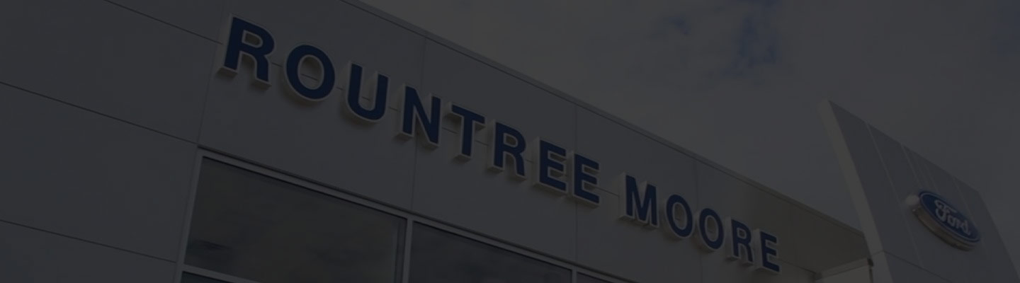 Overview shot of the Rountree Moore Ford dealership
