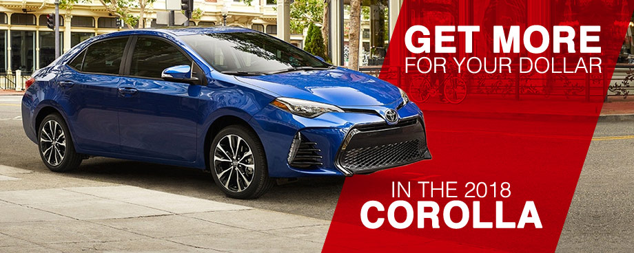 The 2018 Corolla is available at Waldorf Toyota near Lexington Park, MD