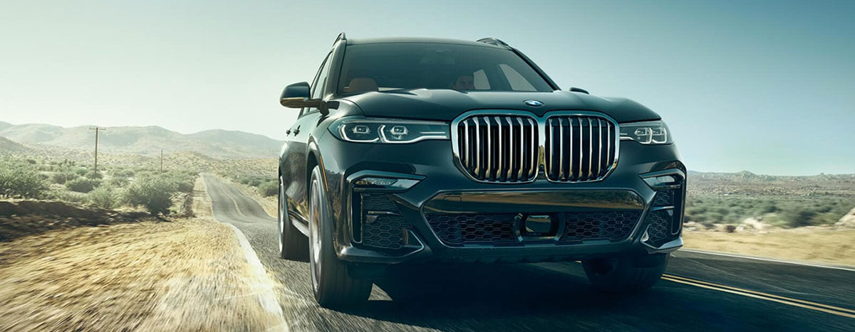 2019 BMW X7 Exterior - Front End - Driving on the road.