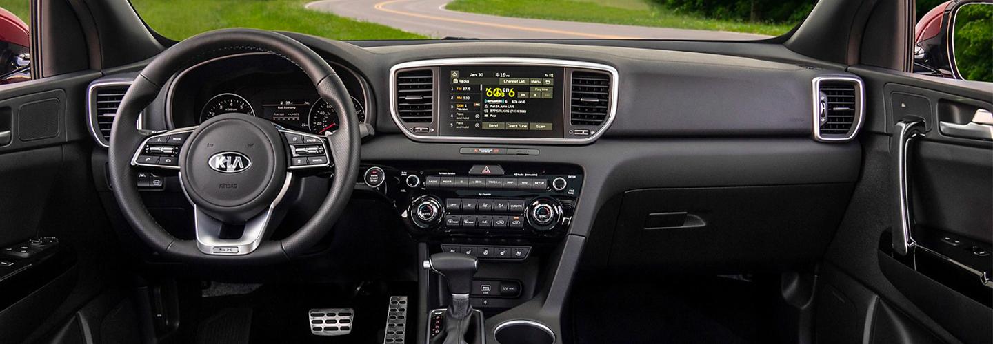 Interior view of the 2020 Kia