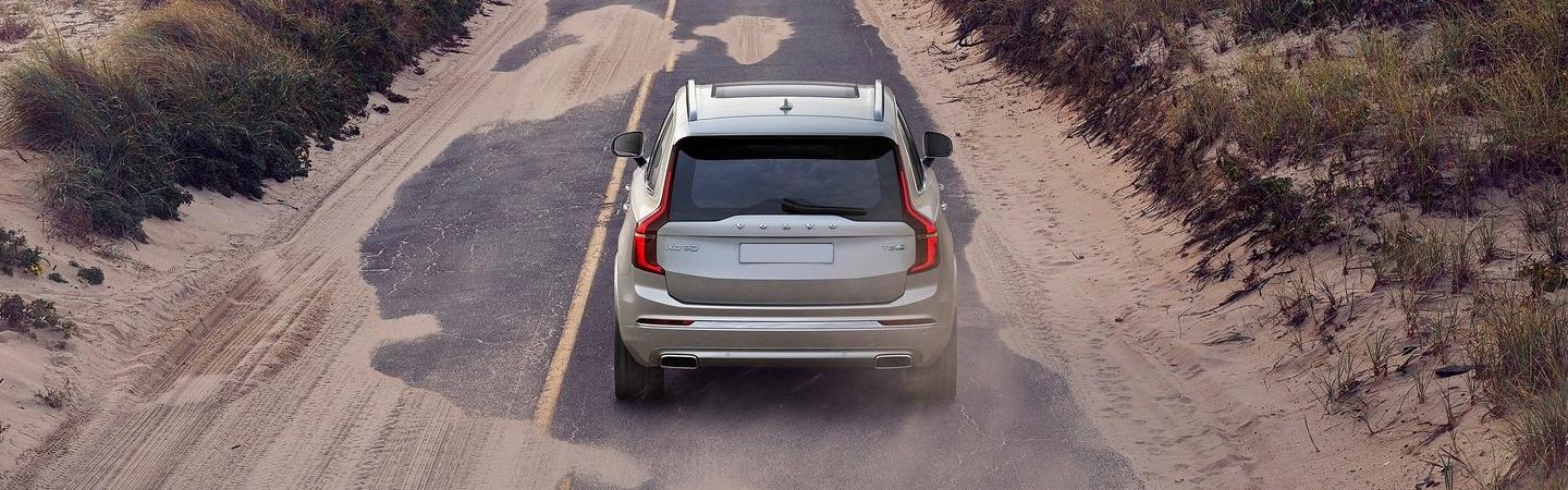 2020 XC90 in a dirt trail
