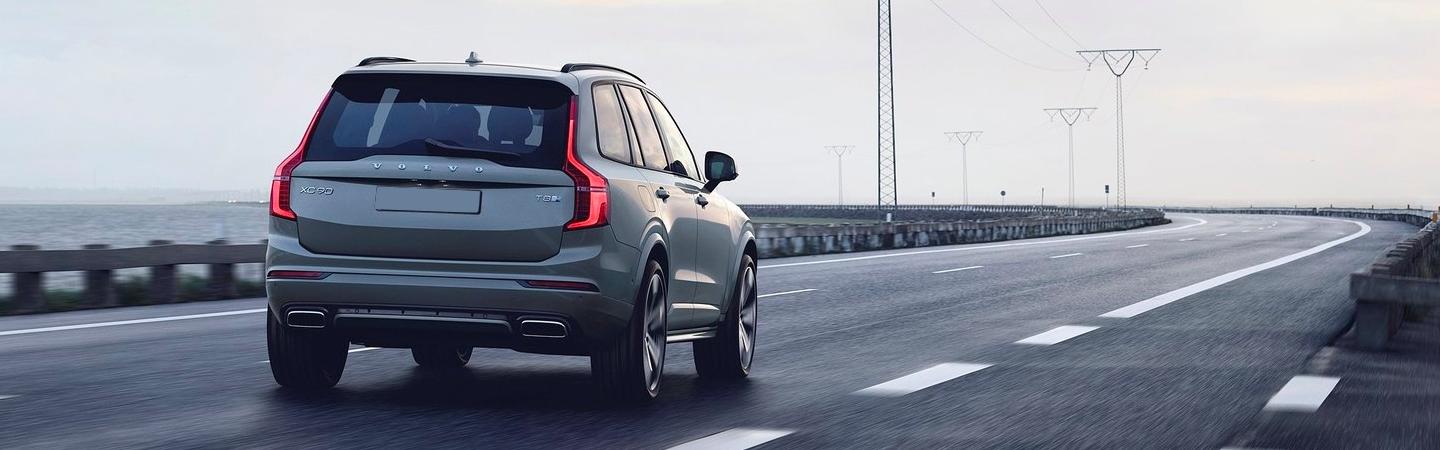 Volvo XC90 driving through a bridge