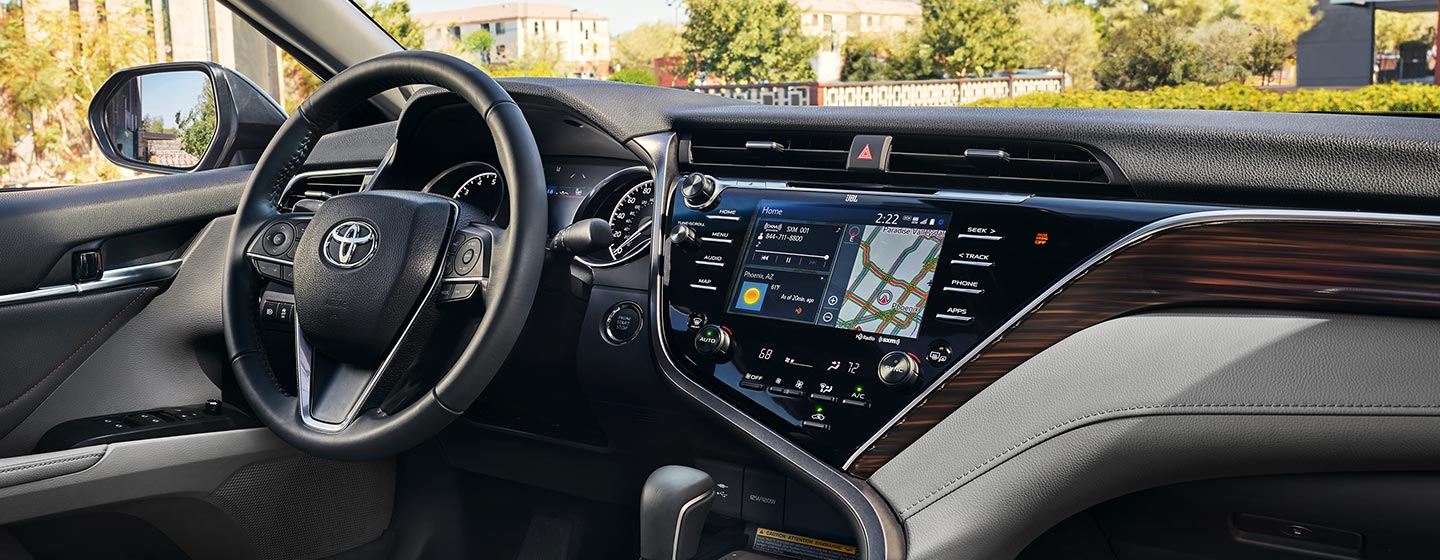 Safety features and interior of the 2019 Toyota Camry - available at our Toyota dealer near Atlanta, GA.