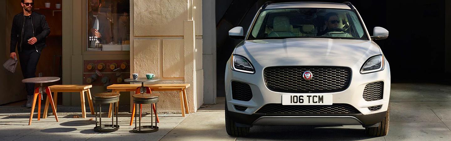 Front view of a 2020 Jaguar.