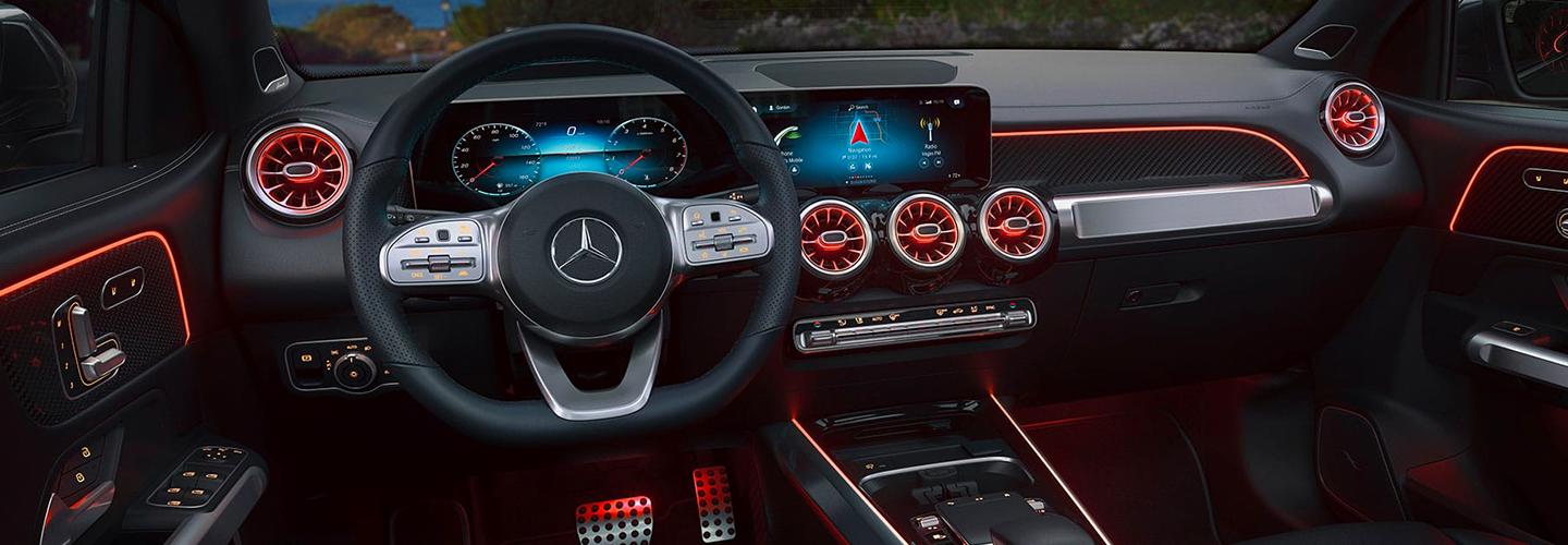 Interior view of the 2020 GLB