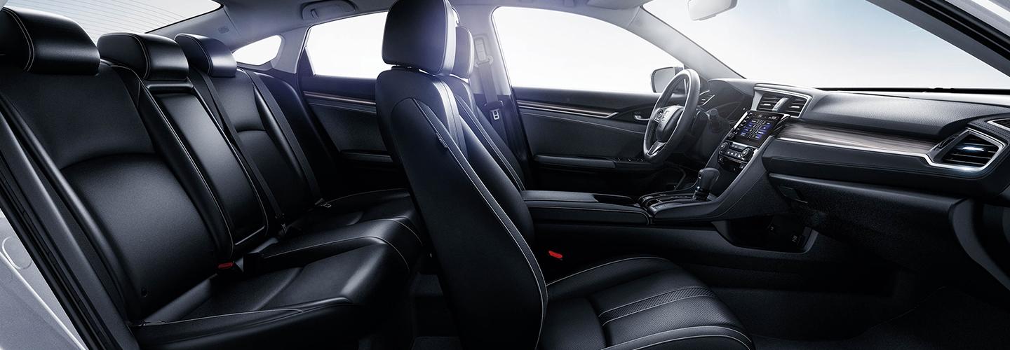 Interior seating of the new Civic