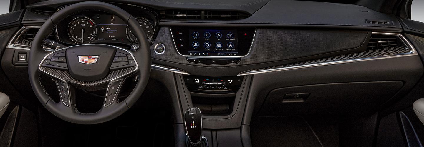Full interior view of a 2021 Cadillac XT5