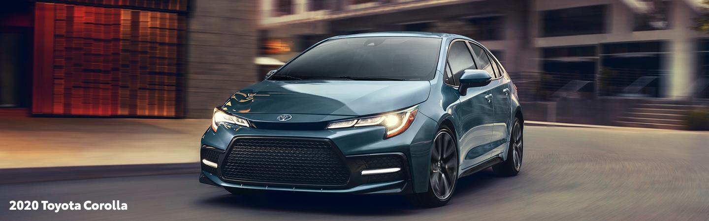 2020 Toyota Corolla turning on a road