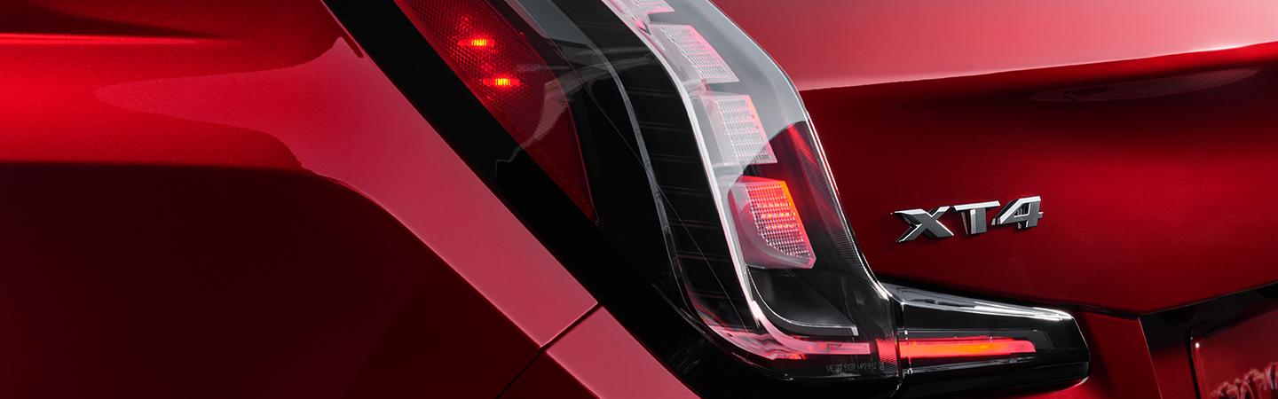 A detailed view of the 2021 XT4 rear tail light