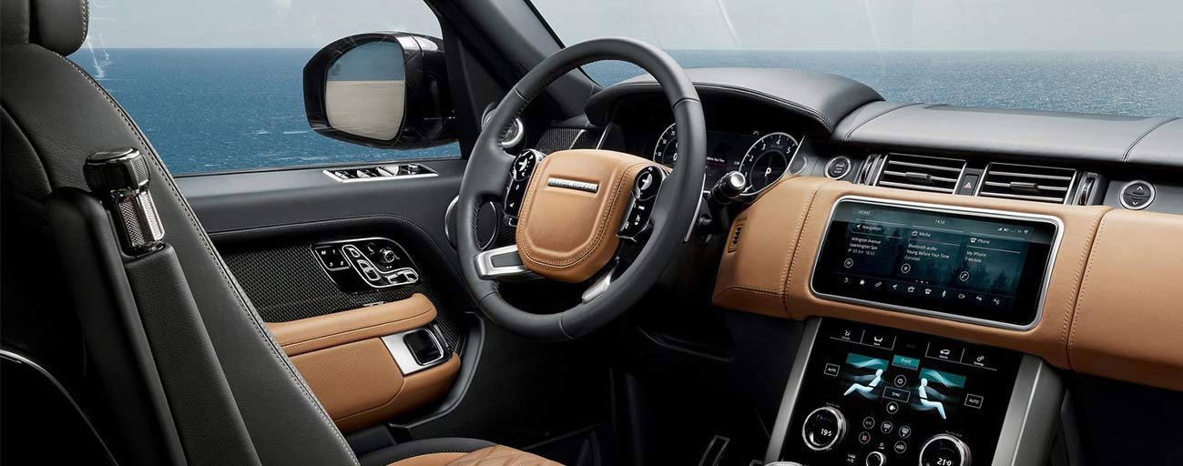 Safety features and interior of the 2019 Range Rover - available at our Land Rover dealership near Gainesville, FL.