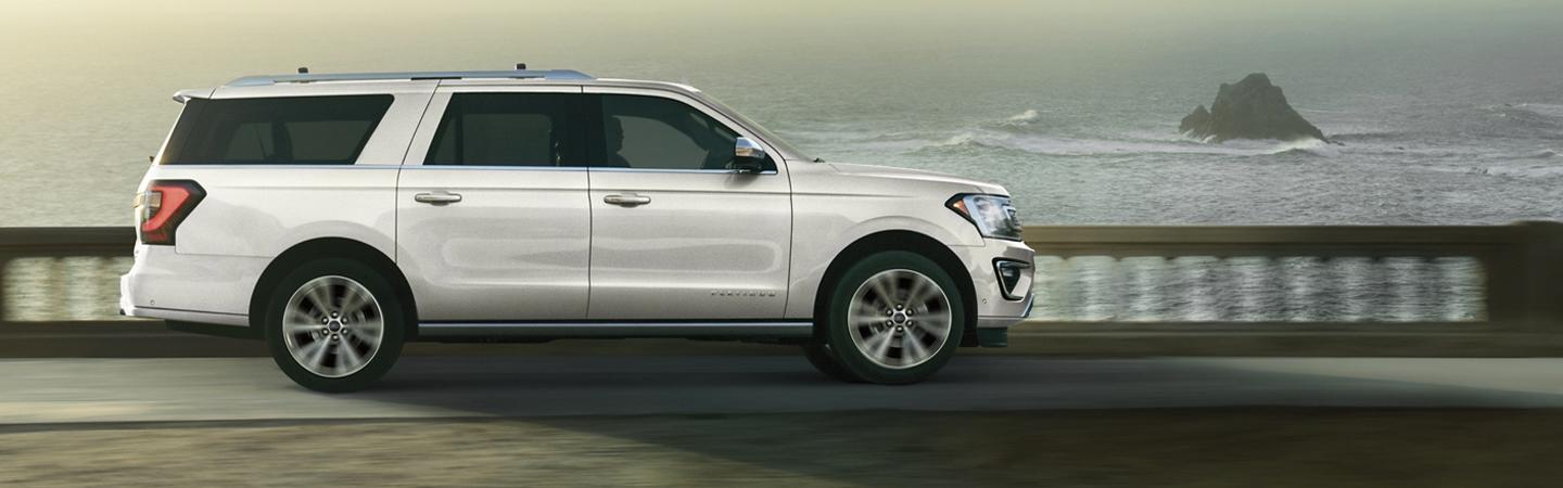 2020 Ford Expedition driving with ocean in the background