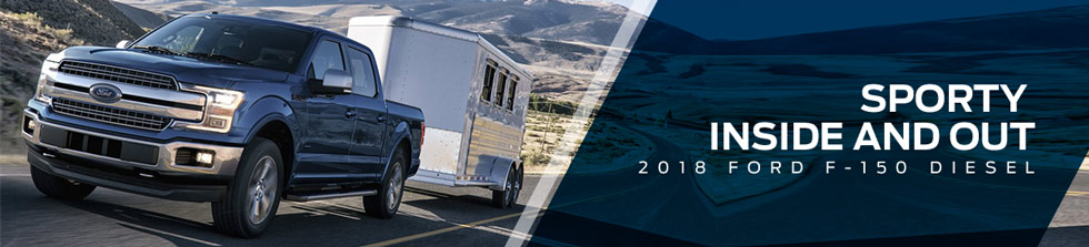 Exterior of the 2018 Ford F-150 Diesel at Waldorf Ford near Clinton, MD