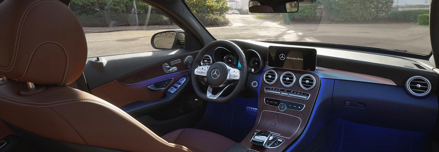 Interior view of the 2020 Mercedes-Benz C-class