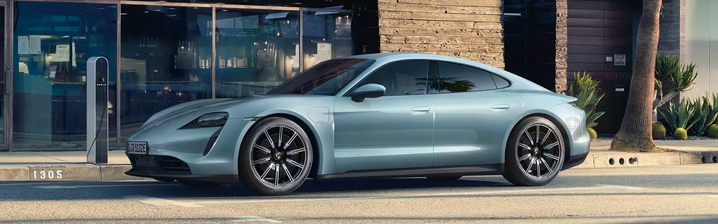 Side profile view of the 2020 Taycan