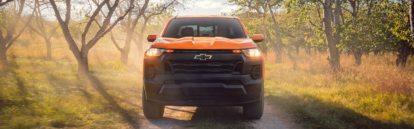 new Chevy Colorado in field