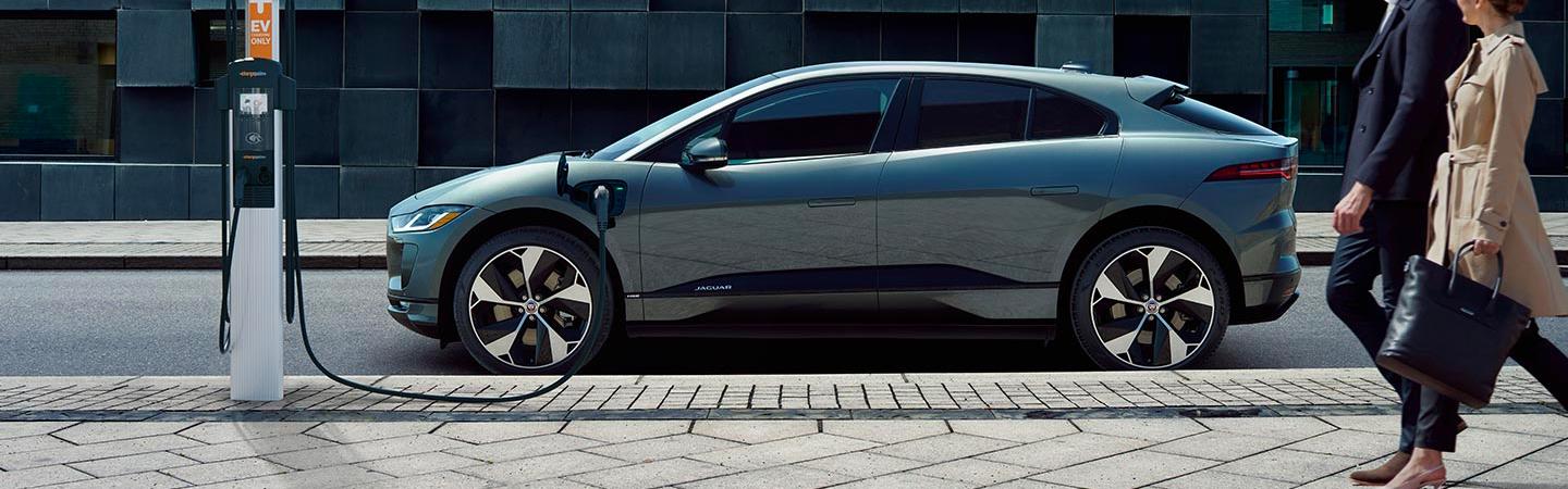 2020 Jaguar I-Pace parked and charging