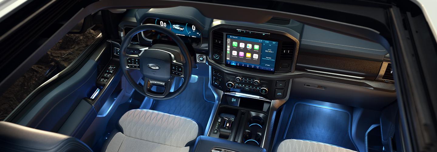 Front view of the 2021 F-150 infotainment system