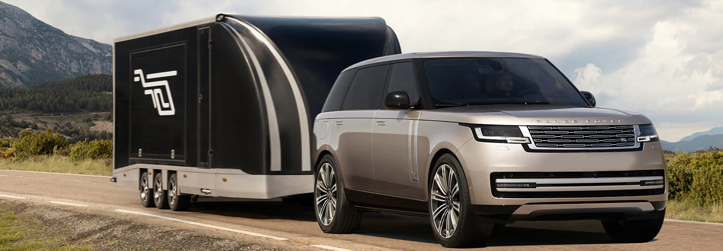 Land Rover towing a trailer