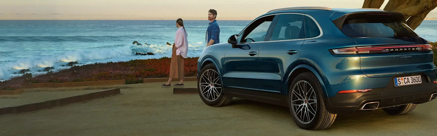 2024 Porsche Cayenne Cayenne blue rareview