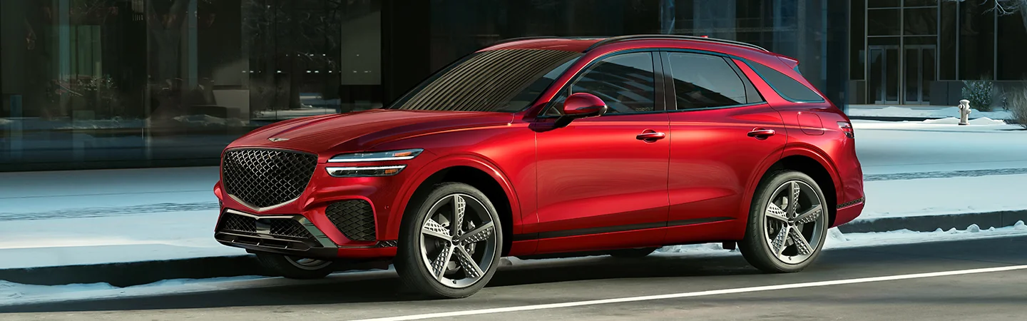 2025 Lexus NX vs the Competition Red color standing on road