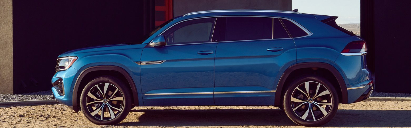 2024 VW Atlas Cross Sport Side View With Blue Color