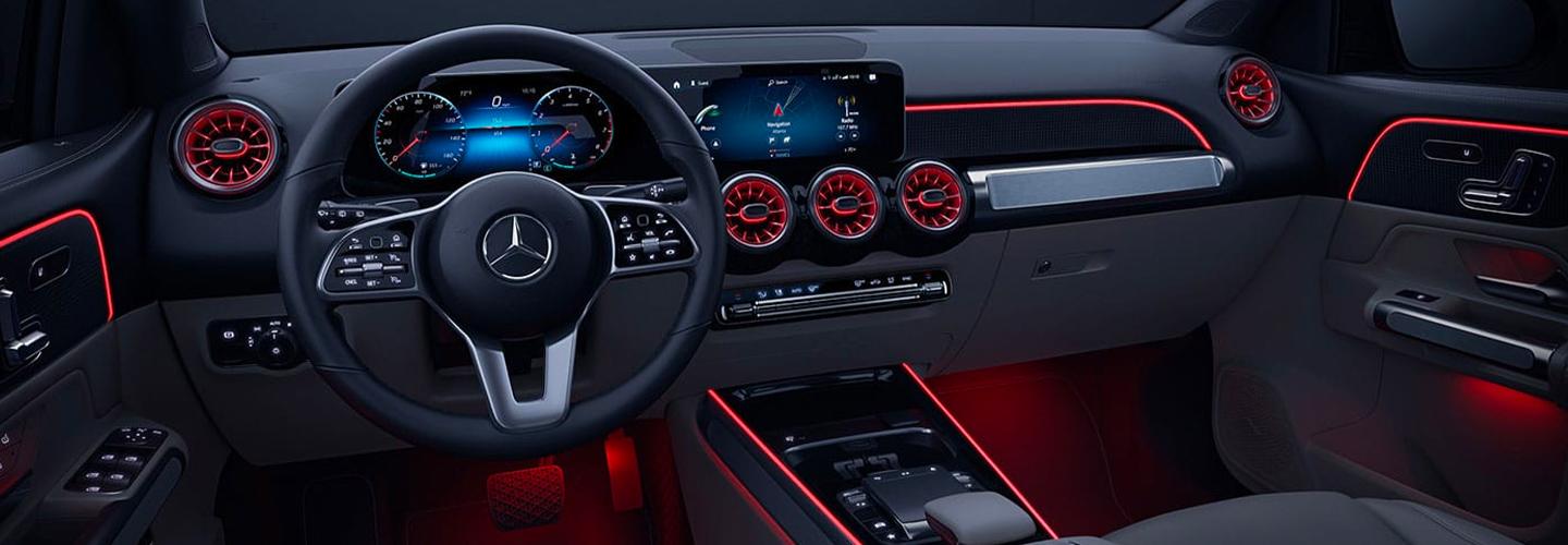 Interior view of the 2020 GLB
