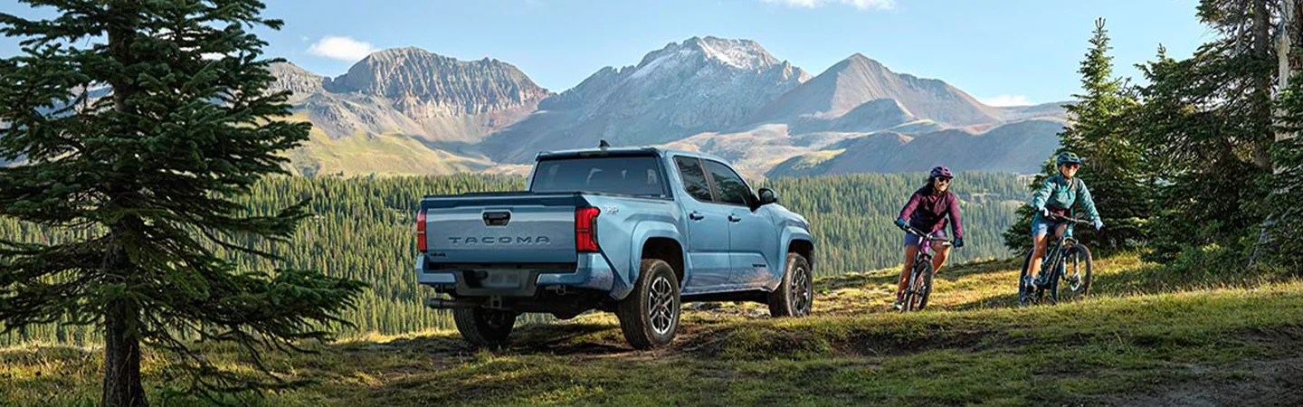 in forest with 2026 Toyota Tacoma