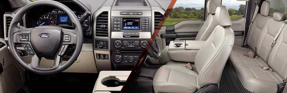 Comfortable interior of the 2017 Super Duty at Waldorf Ford near Clinton