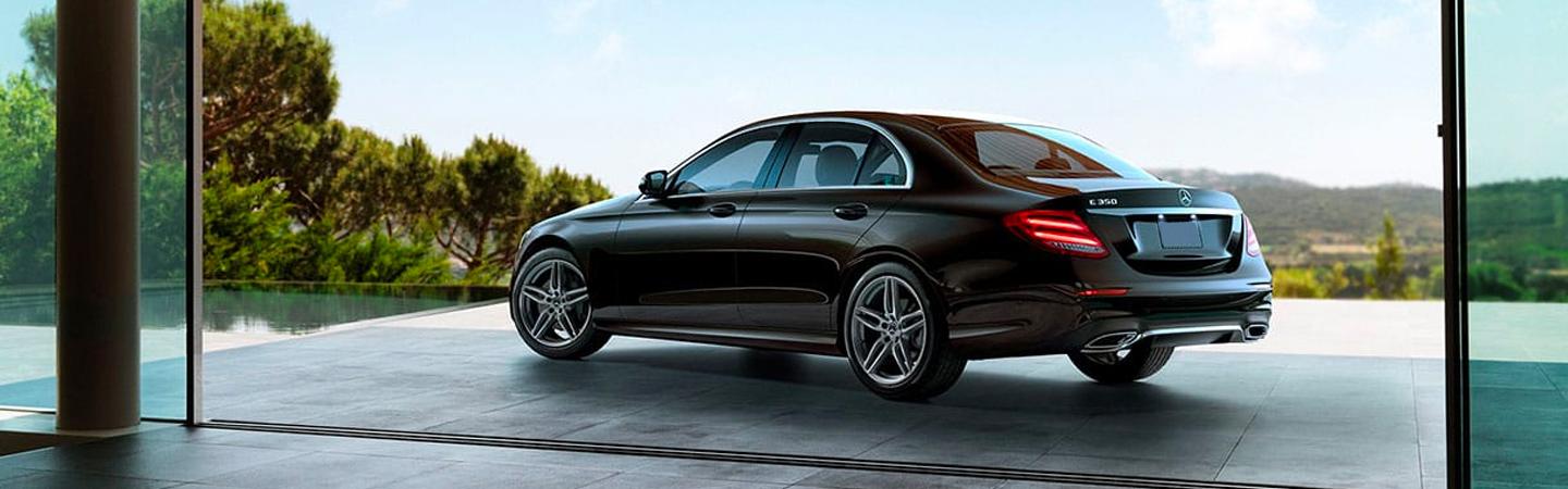 Rear drive side view of the 2020 E-Class