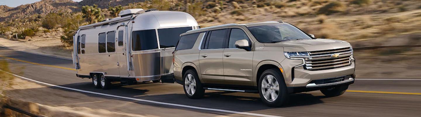 2022 Chevy Suburban towing camper