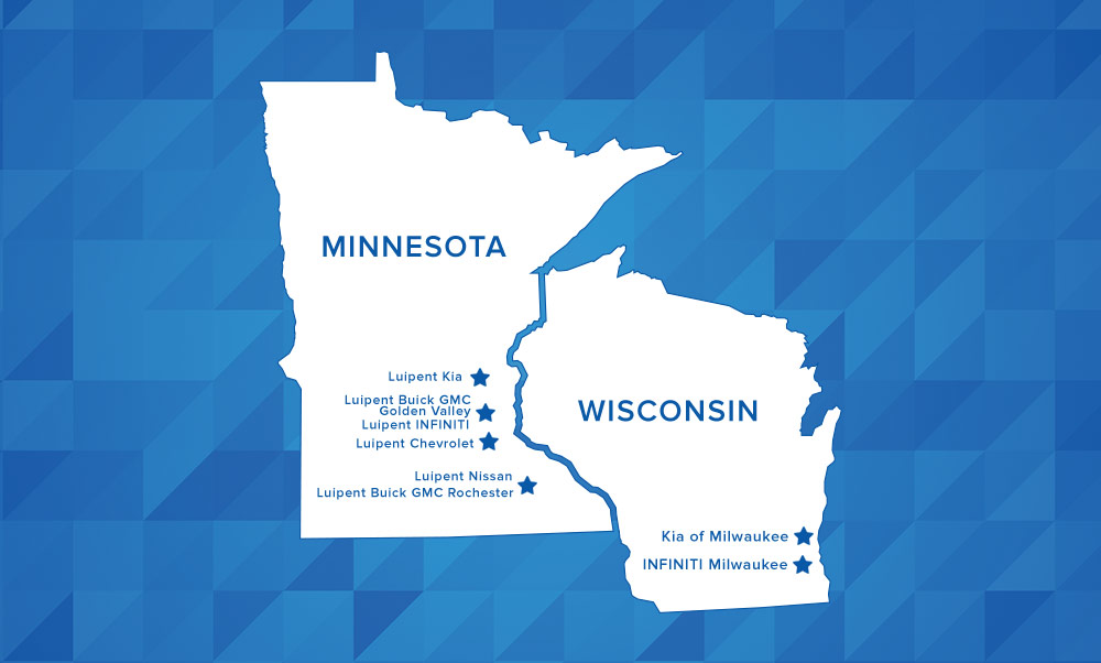 The Lupient Automotive Group serves has car dealerships in Minnesota and Wisconsin