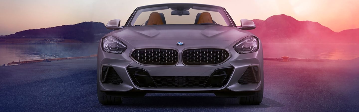 Front view of a gray 2020 BMW Z4