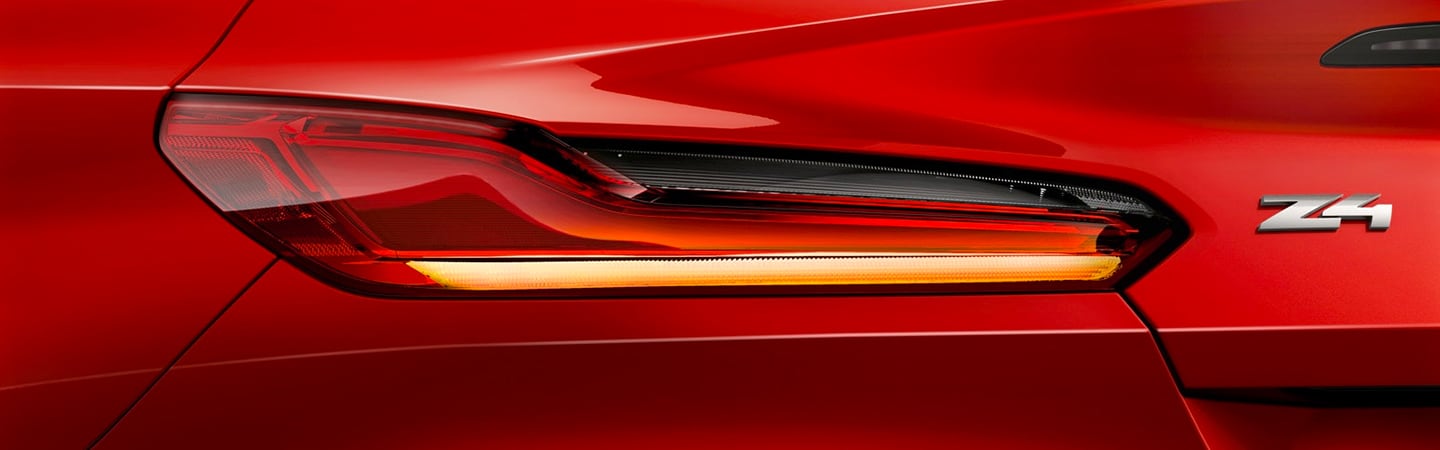 Closeup of a 2020 BMW Z4 taillight 