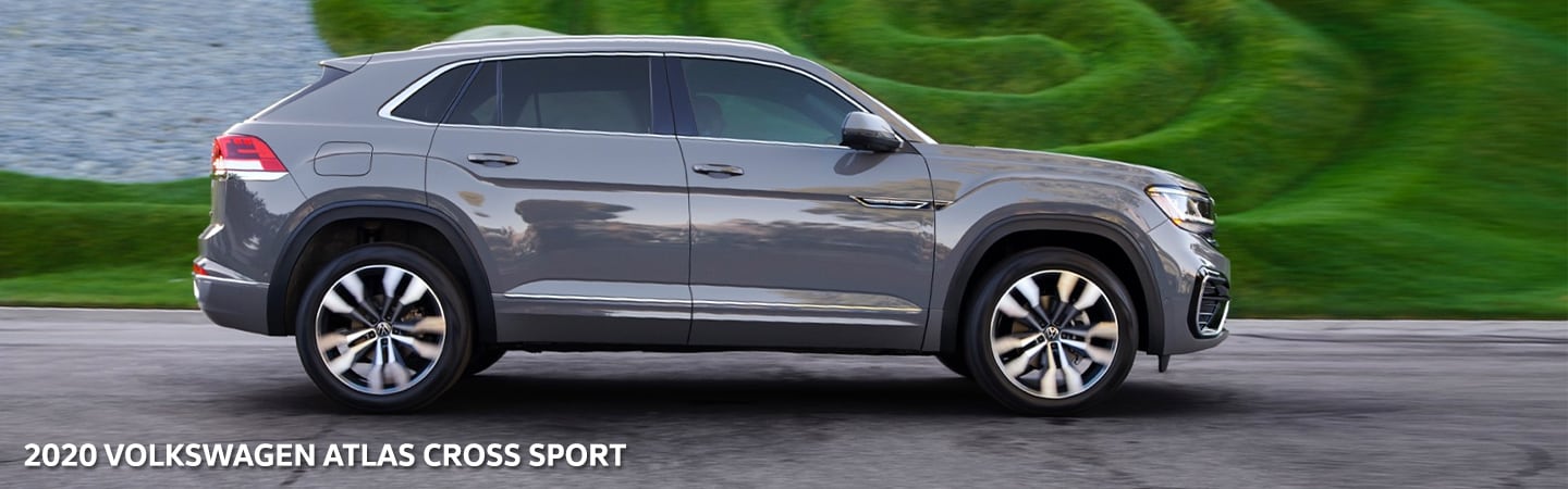 Side view of the 2020 Volkswagen Atlas Cross Sport in motion