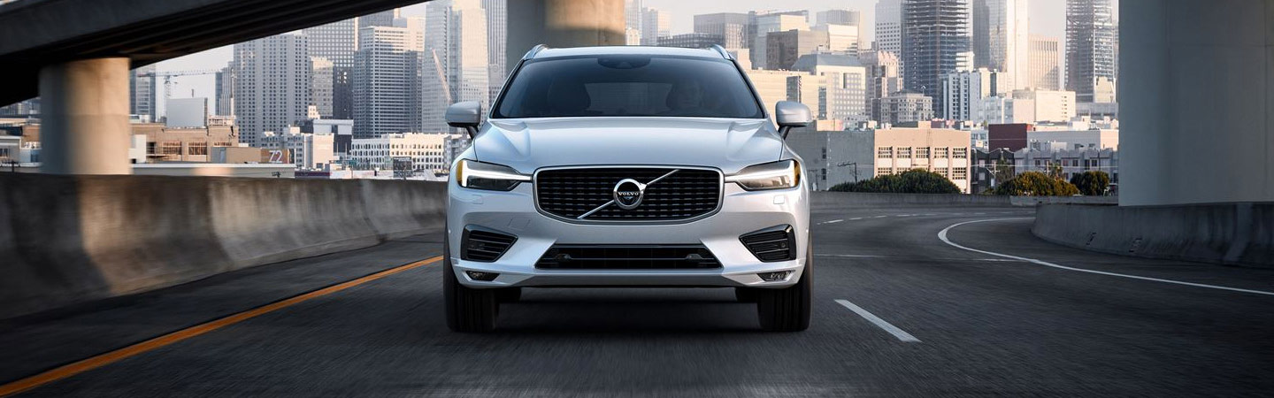 Front profile view of the Volvo XC60 in motion