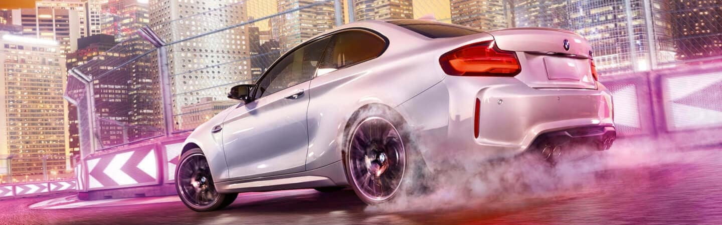 BMW 2 Series in motion through the city