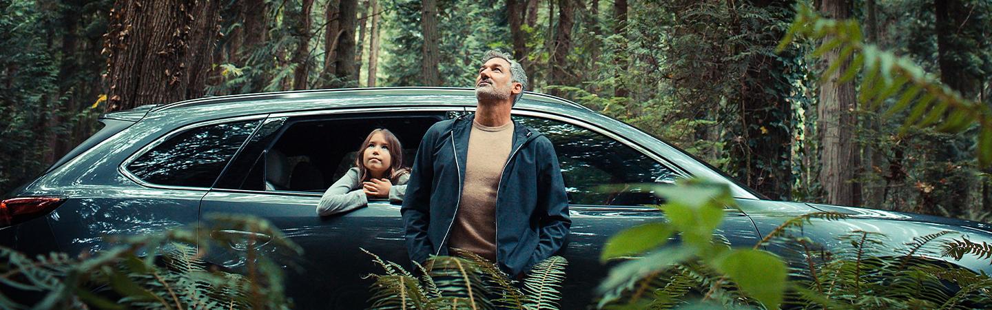 2020 Mazda CX-9 parked in woods