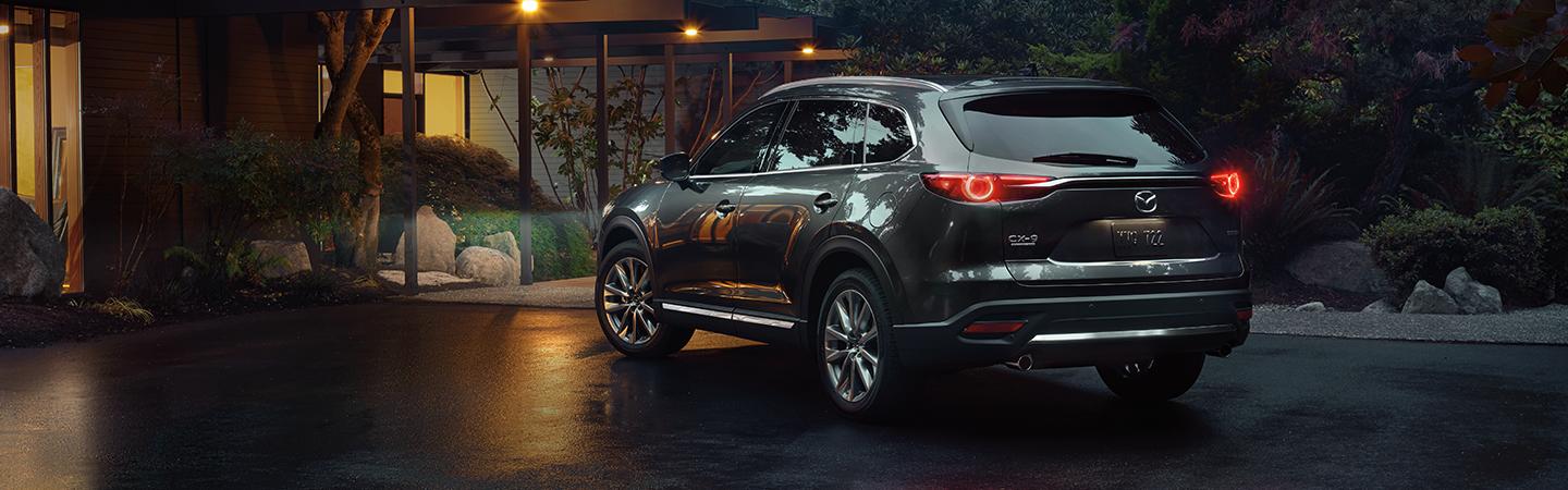 2020 Mazda CX-9 back view parked ind driveway