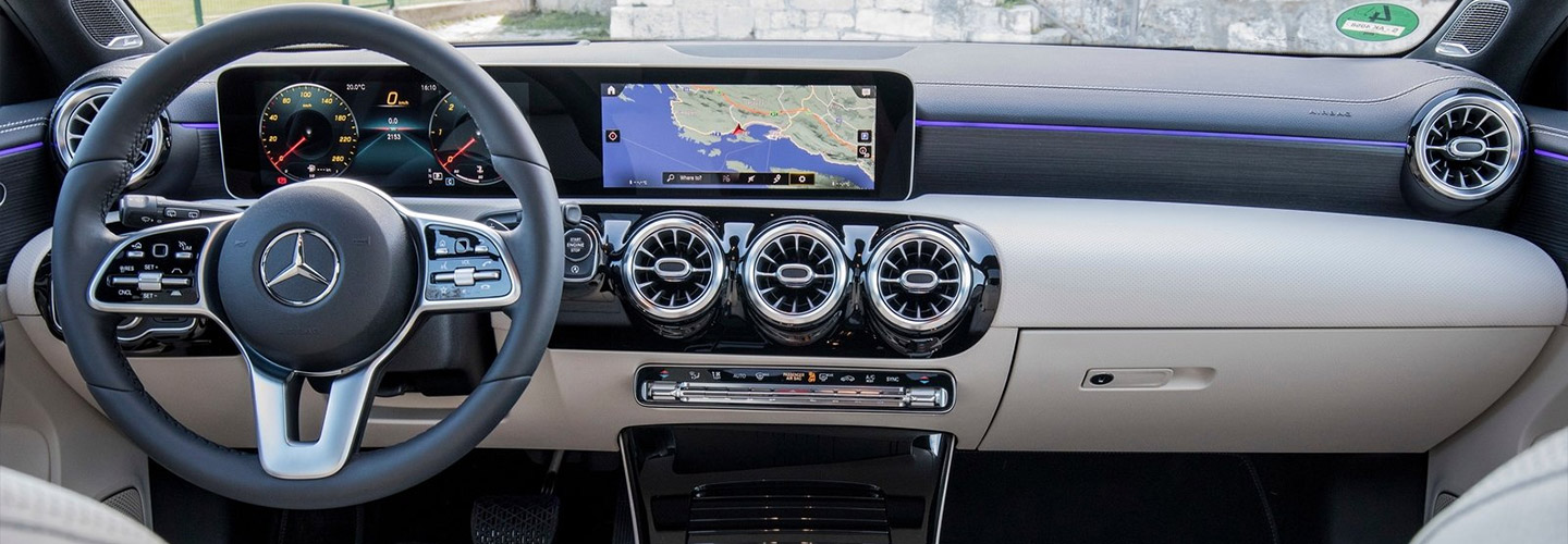 Safety features and interior of the 2019 Mercedes-Benz A-Class