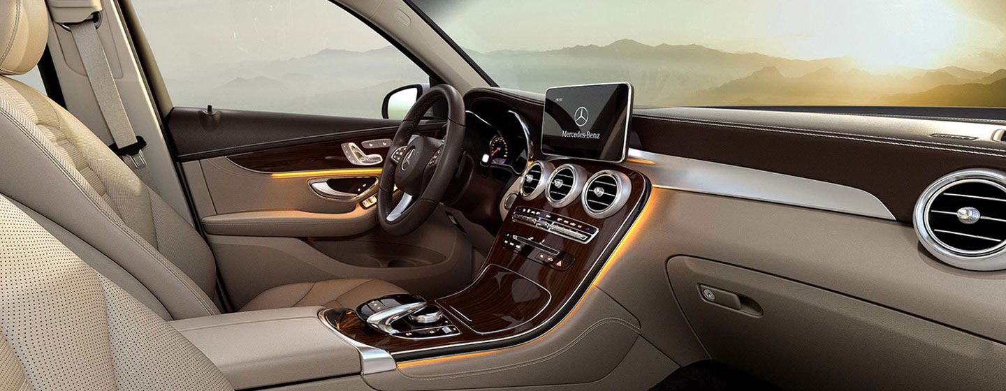 Safety features and interior of the 2019 Mercedes-Benz GLC 300 - available at our Mercedes-Benz dealership in Tallahassee, FL