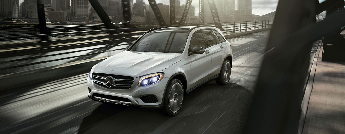 2019 Mercedes-Benz GLC 300 front view driving. 
