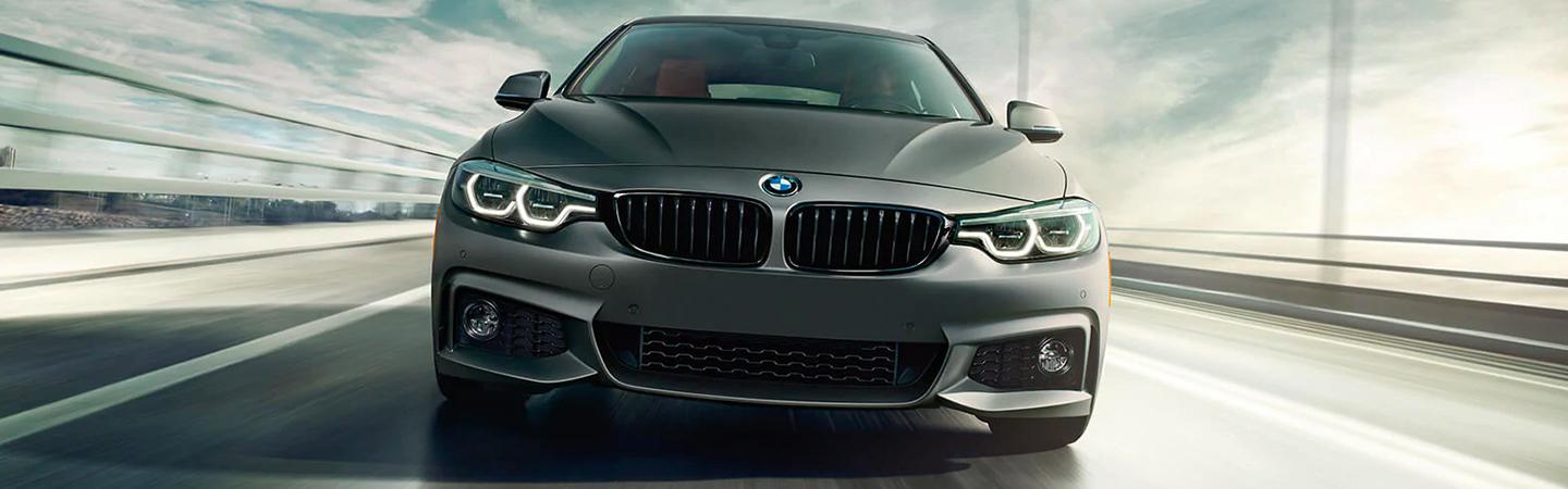 Front view of the 2021 BMW 4 Series Gran Coupe driving 