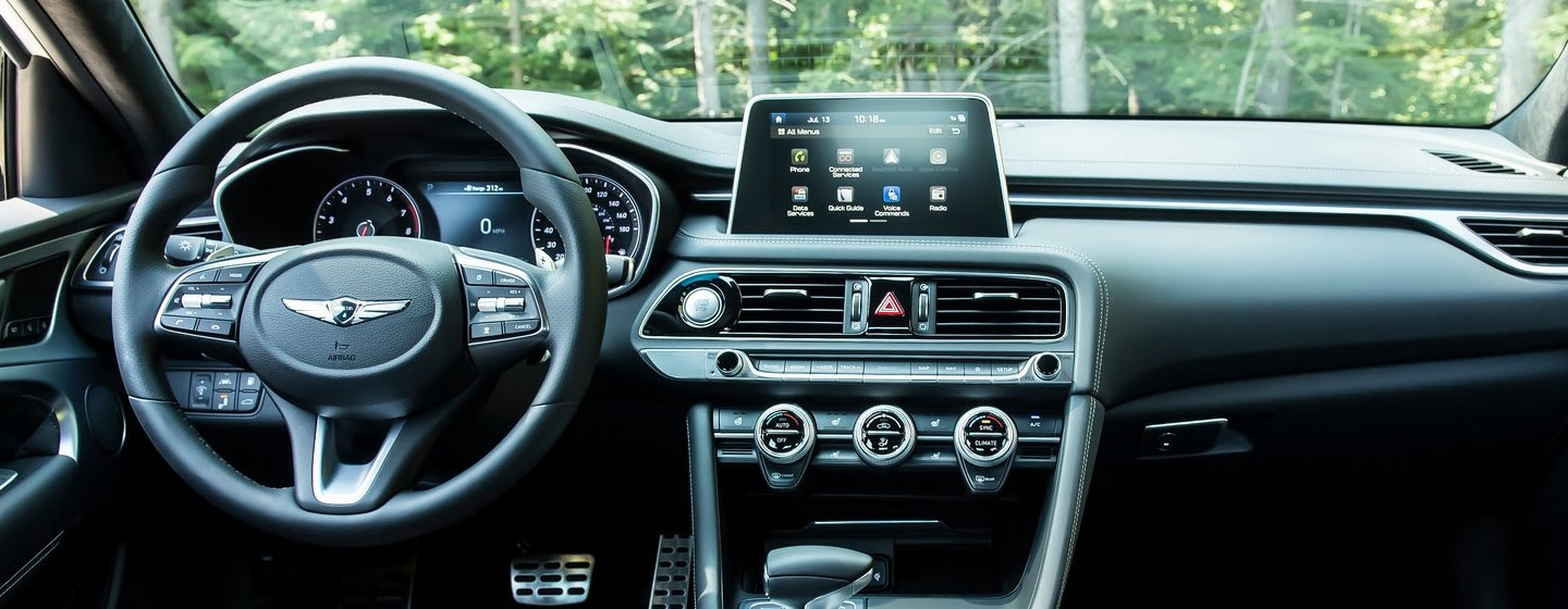 Safety features and interior of the 2019 Genesis G70 - available at our Genesis dealership near Tampa, FL
