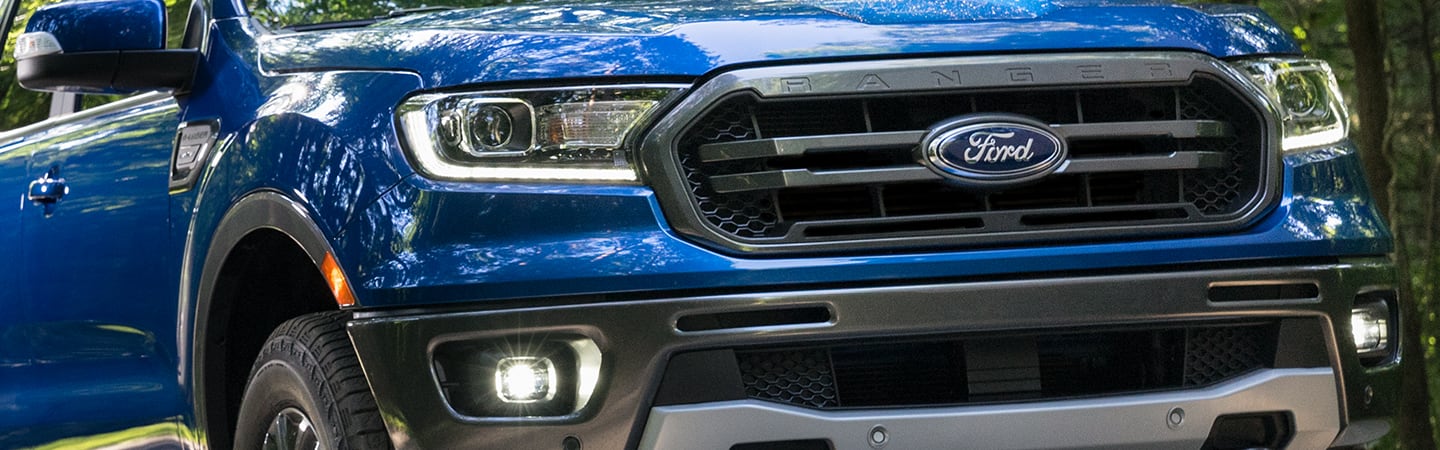 Blue 2020 Ford Ranger grille