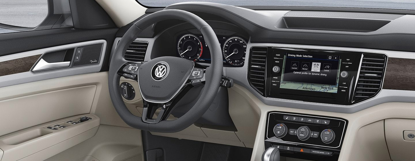 Safety features and interior of the VW Atlas in Tallahassee, FL.